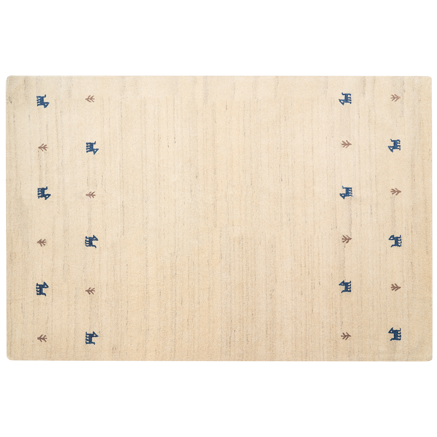 Gabbeh Teppich Wolle helles Beige 200 x 300 cm Hochflor YALI