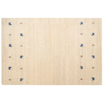 Gabbeh Teppich Wolle helles Beige 200 x 300 cm Hochflor YALI