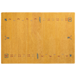 Gabbeh Teppich Wolle gelb 160 x 230 cm Hochflor AKALAN