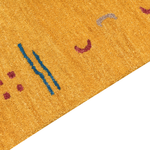 Gabbeh Teppich Wolle gelb 160 x 230 cm Hochflor AKALAN