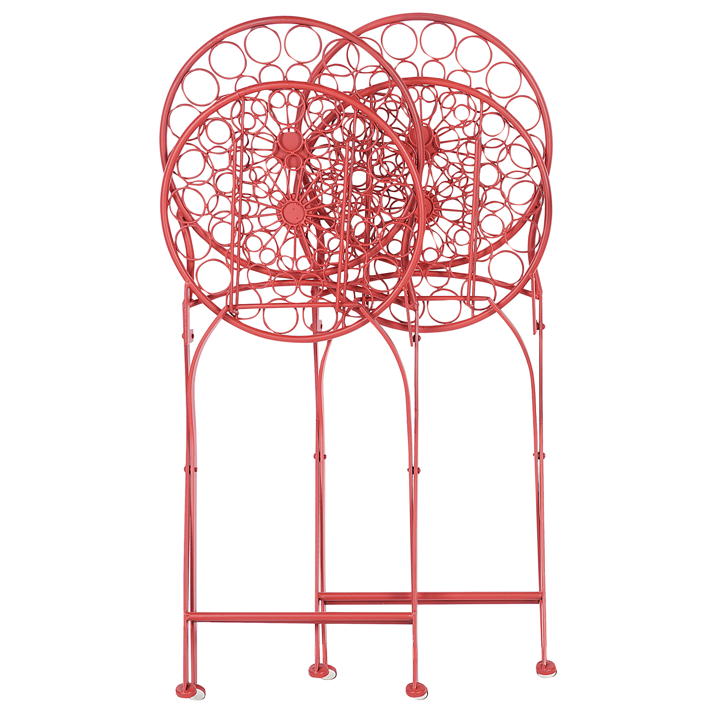 Gartenstuhl 2er Set SCARIO Metall Rot