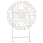 Gartentisch Metall cremeweiss ⌀ 70 cm zusammenklappbar SCAFA