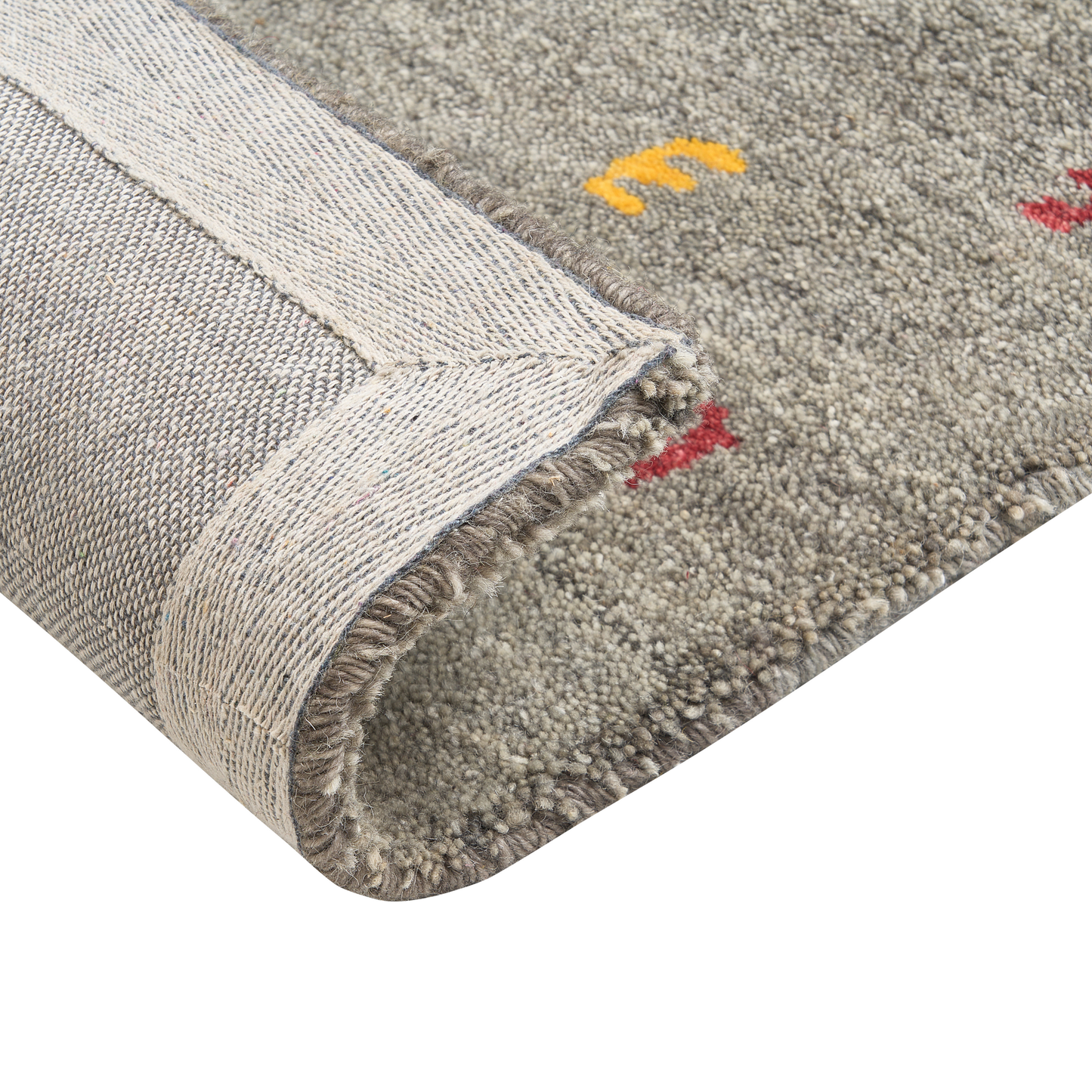 Gabbeh Teppich Wolle grau 160 x 230 cm Hochflor SEYMEN