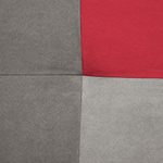 Schlafsofa 3-Sitzer Samtstoff grau Patchwork OLSKER