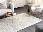 Teppich Wolle hellbeige 160 x 230 cm Kurzflor ALUCRA