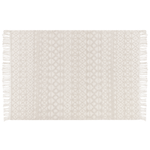 Teppich Wolle hellbeige 160 x 230 cm Kurzflor ALUCRA