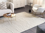 Teppich Wolle hellbeige 200 x 300 cm Kurzflor ALUCRA