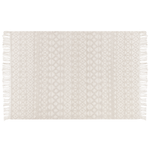 Teppich Wolle hellbeige 200 x 300 cm Kurzflor ALUCRA