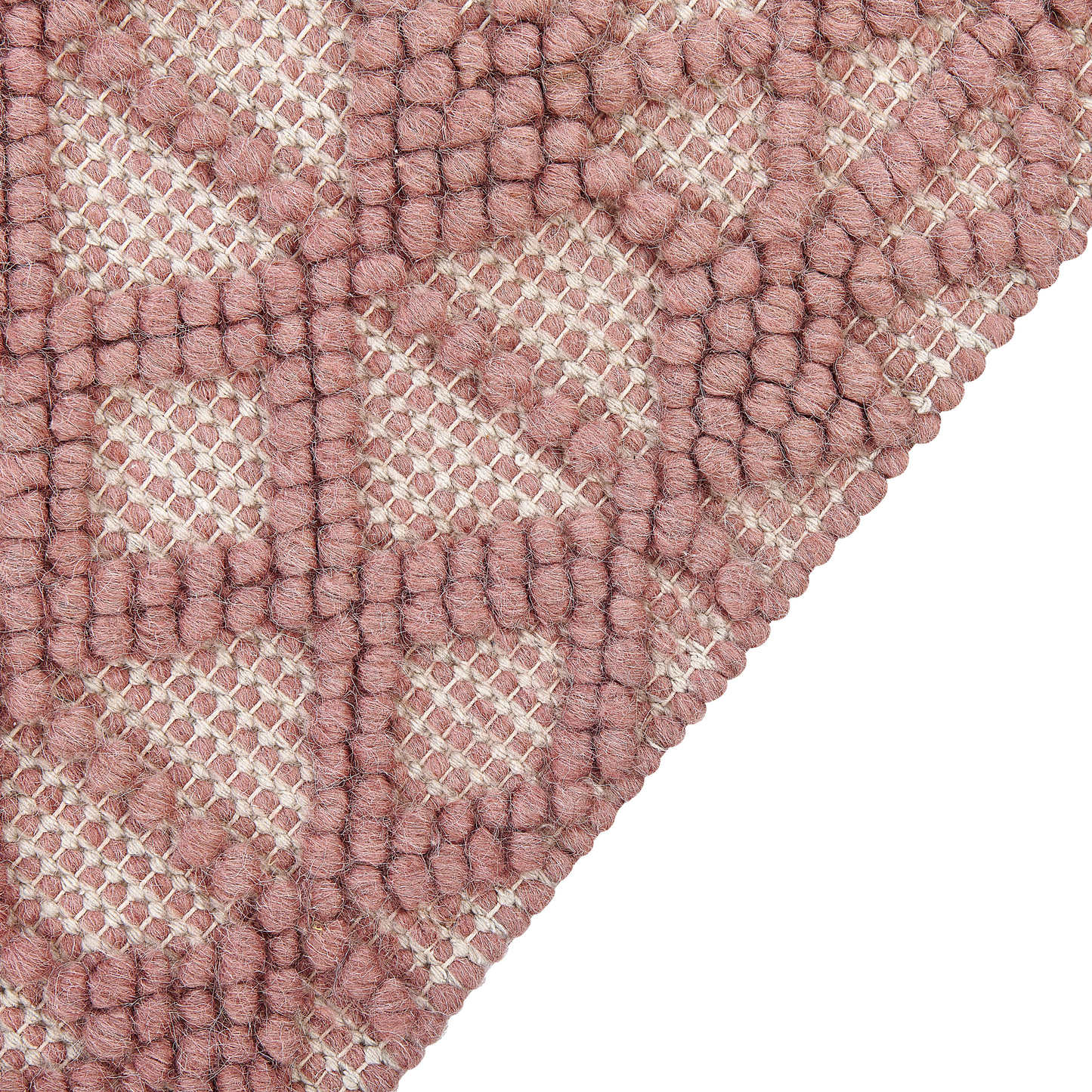 Teppich Wolle rosa 160 x 230 cm Kurzflor ALUCRA