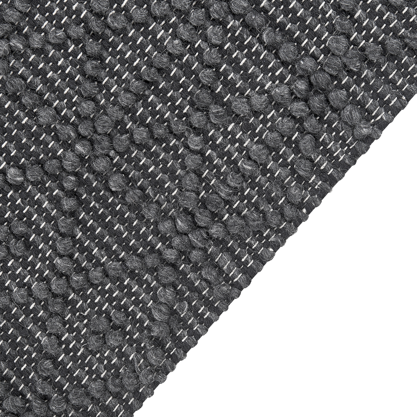 Teppich Wolle schwarz 160 x 230 cm Kurzflor ALUCRA