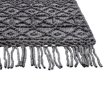 Teppich Wolle schwarz 160 x 230 cm Kurzflor ALUCRA