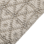 Teppich Wolle sandbeige 160 x 230 cm Kurzflor ALUCRA