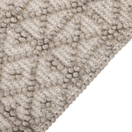 Teppich Wolle sandbeige 200 x 300 cm Kurzflor ALUCRA