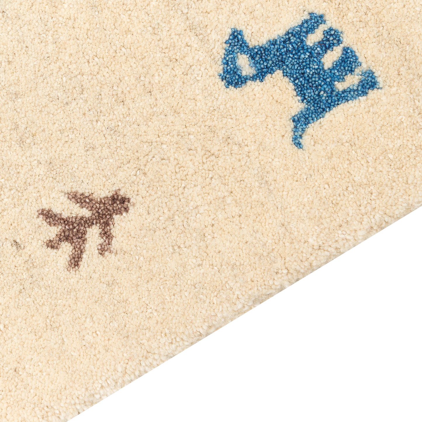 Gabbeh Teppich Wolle helles Beige 160 x 230 cm Hochflor YALI