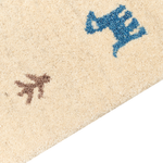 Gabbeh Teppich Wolle helles Beige 160 x 230 cm Hochflor YALI