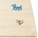 Gabbeh Teppich Wolle helles Beige 160 x 230 cm Hochflor YALI