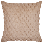 Dekokissen 2er Set PURSLANE Webpelz 43 x 43 cm Sandbeige Geometrisches Muster