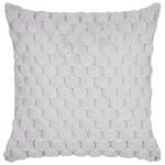 Dekokissen 2er Set PURSLANE Webpelz 43 x 43 cm Hellgrau Geometrisches Muster