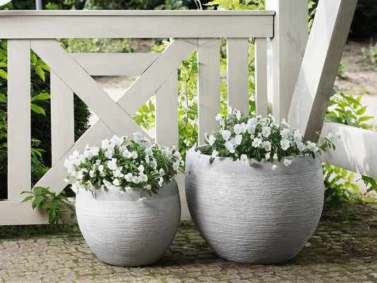 Blumentopf weiss rund 50 x 50 x 39 cm ZAKROS