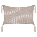 Dekokissen 2er Set HAKONE 45 x 25 cm Taupe Geometrisches Muster