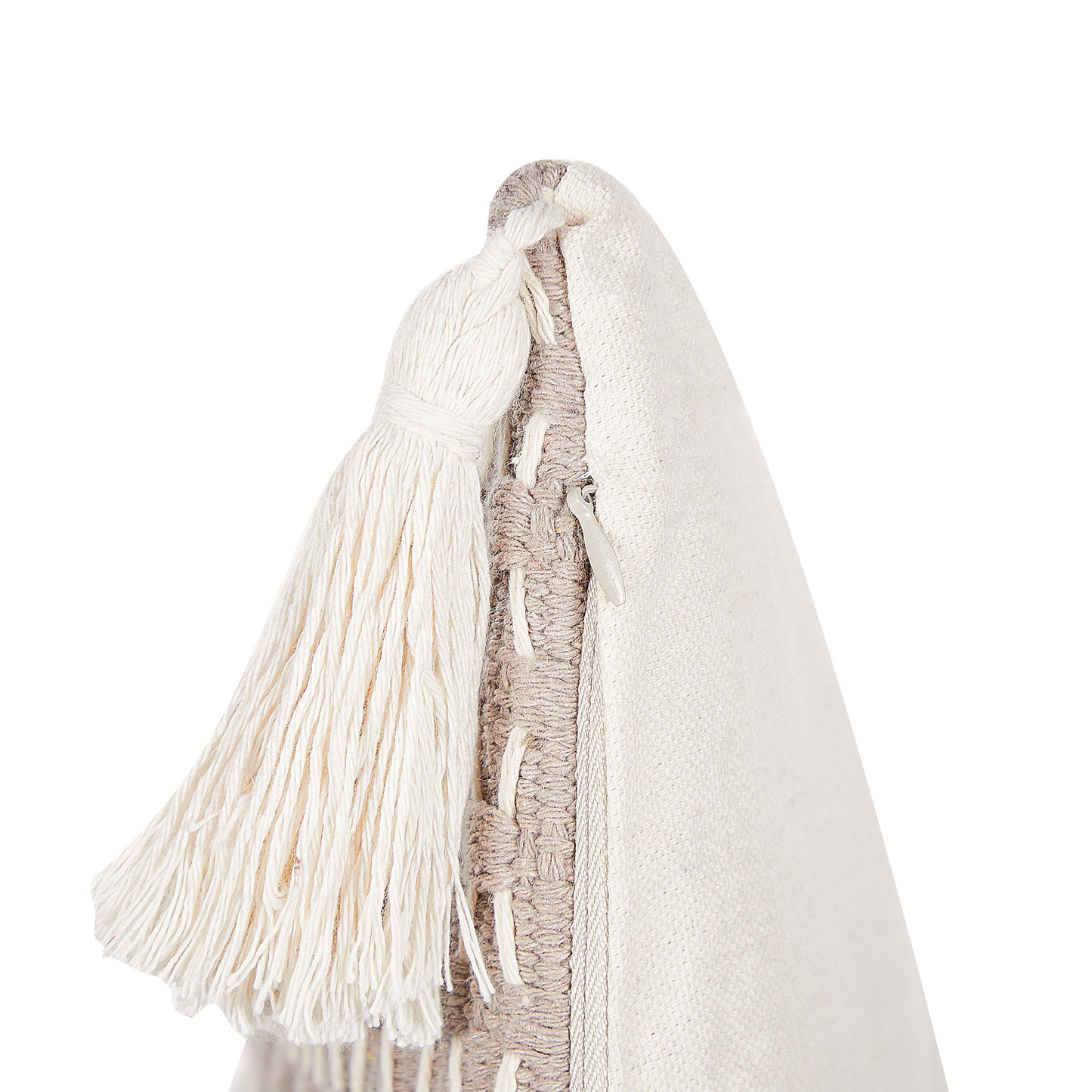 Dekokissen 2er Set HAKONE 45 x 25 cm Taupe Geometrisches Muster