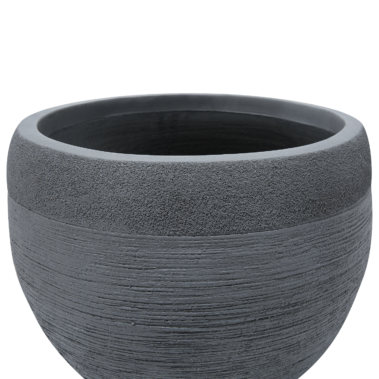 Blumentopf grau rund 38 x 38 x 30 cm ZAKROS