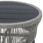 Bistro Set inkl. Kissen GARGANO Polyrattan Grau