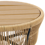 Bistro Set inkl. Kissen GARGANO Polyrattan Naturfarben