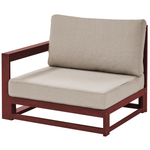 Lounge Set mit Tisch 5-Sitzer TIMOR modular Akazienholz Dunkelrot