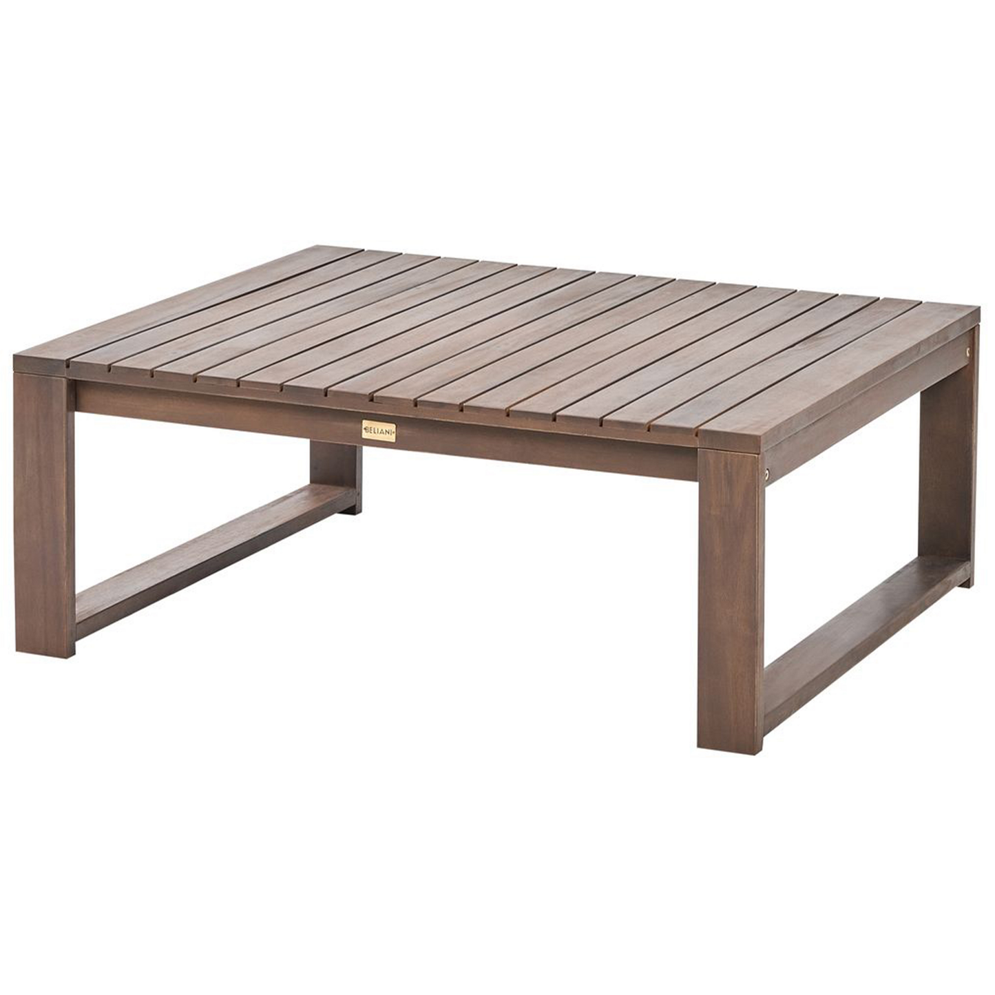 Lounge Set Akazienholz dunkelbraun 4-Sitzer linksseitig modular Auflagen taupe TIMOR II