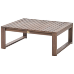 Lounge Set Akazienholz dunkelbraun 4-Sitzer linksseitig modular Auflagen taupe TIMOR II