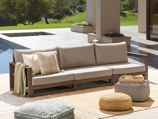 Gartensofa Akazienholz Dunkler Holzfarbton TIMOR