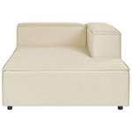 2-Sitzer Ecksofa Leinen beige linksseitig mit Ottomane APRICA