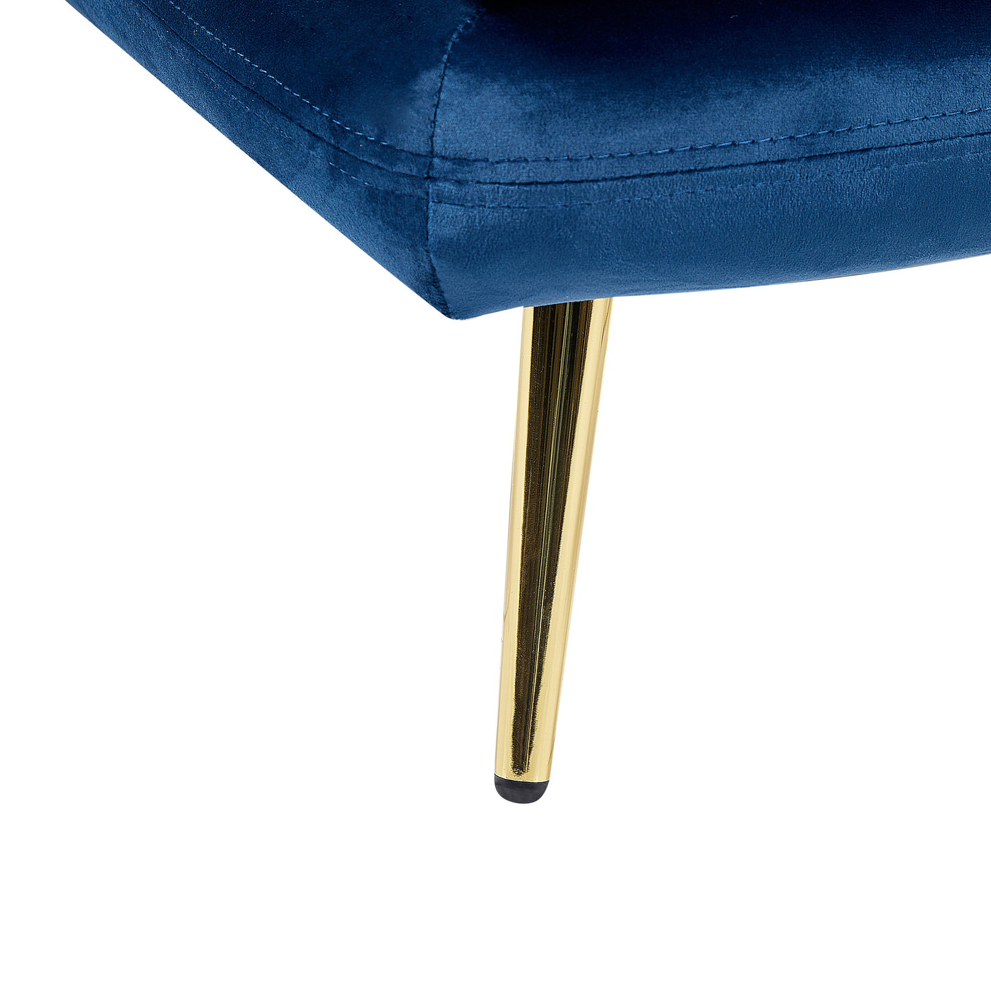 Chaiselongue Samtstoff blau linksseitig GONESSE