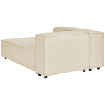 2-Sitzer Ecksofa Leinen beige rechtsseitig APRICA