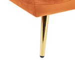 Chaiselongue Samtstoff orange linksseitig GONESSE