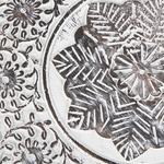 Beistelltisch 2er Set Mangoholz dunkelbraun / cremeweiss rund ADRO