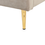 Bett mit Lattenrost Samtstoff CHALEIX 160 x 200 cm Taupe