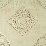 Beistelltisch 2er Set Mangoholz hellgrün / gold quadratisch BELIDHA