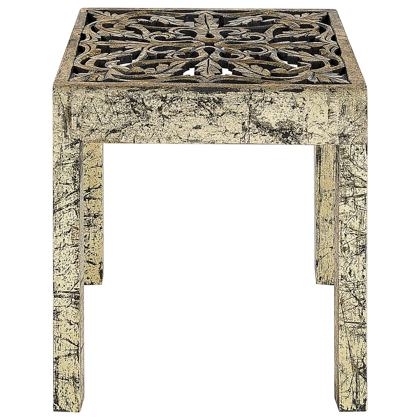 Beistelltisch gold / schwarz quadratisch 40 x 40 cm PALASI