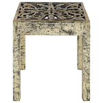 Beistelltisch gold / schwarz quadratisch 40 x 40 cm PALASI