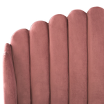 Bett mit Lattenrost Samtstoff AMBILLOU 140 x 200 cm Rosa