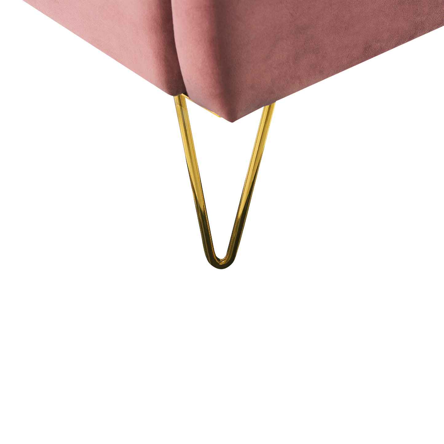 Bett mit Lattenrost Samtstoff AMBILLOU 180 x 200 cm Rosa