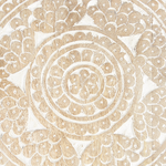 Beistelltisch 2er Set Mangoholz hellbraun / weiss rund UDAY