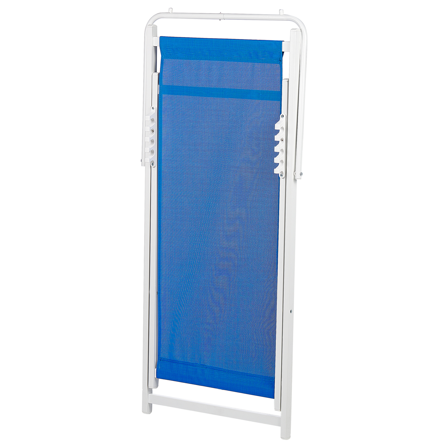 Liegestuhl Aluminium weiss Textilbespannung blau LOCRI II