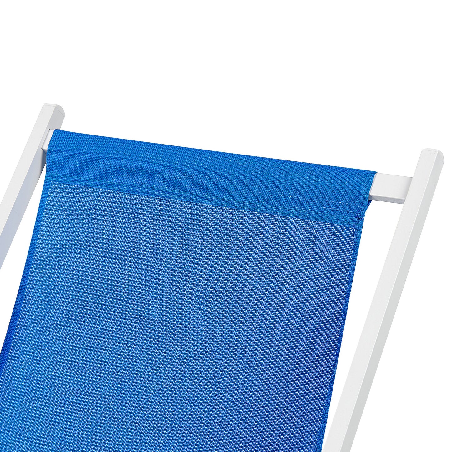 Liegestuhl Aluminium weiss Textilbespannung blau LOCRI II