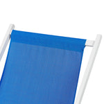 Liegestuhl Aluminium weiss Textilbespannung blau LOCRI II