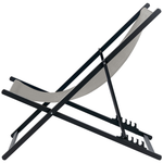 Liegestuhl Aluminium schwarz Textilbespannung grau LOCRI II