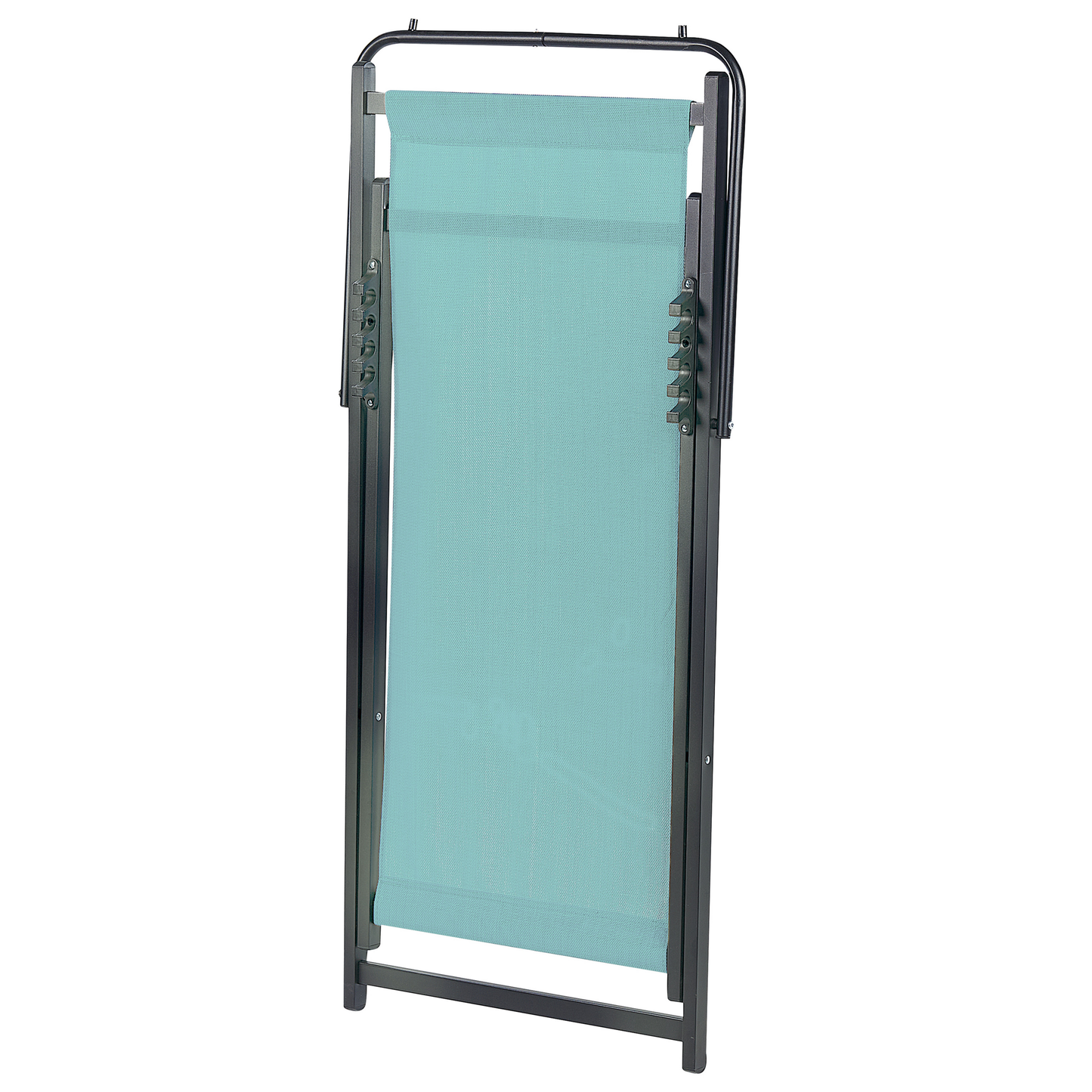 Liegestuhl Aluminium schwarz Textilbespannung türkis LOCRI II