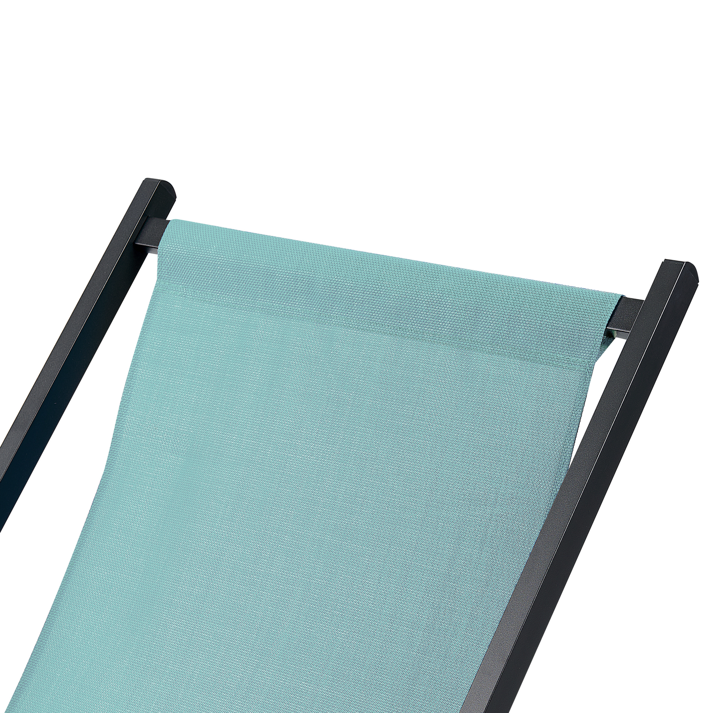 Liegestuhl Aluminium schwarz Textilbespannung türkis LOCRI II